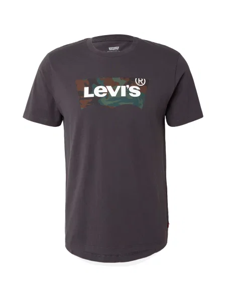 LEVI'S ® Tricou Graphic Crewneck Tee maro / verde petrol / negru alb