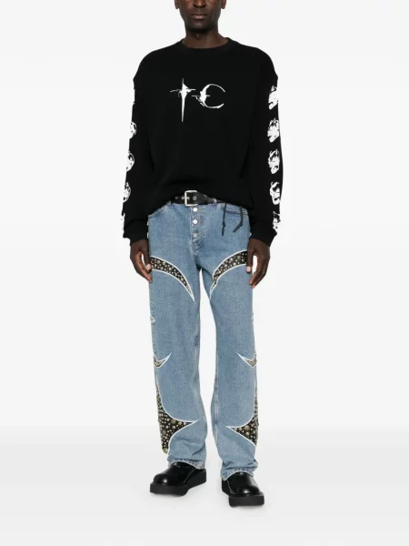 Hanorac Thug Club cu imagine negru