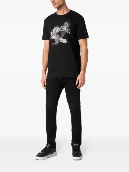 Tričko Philipp Plein s potiskem černé