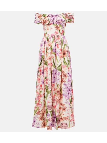 Rochie maxi Agua By Agua Bendita de in cu model floral de costum