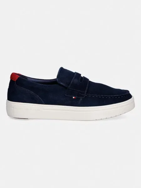 Tommy Hilfiger mokasíny pánske semišové MODERN LIGHT HYBRID SUEDE LOAFER