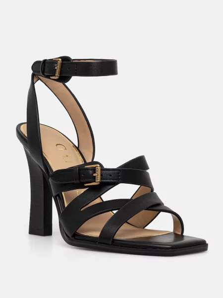 Usnjeni sandali Guess RADELA črna