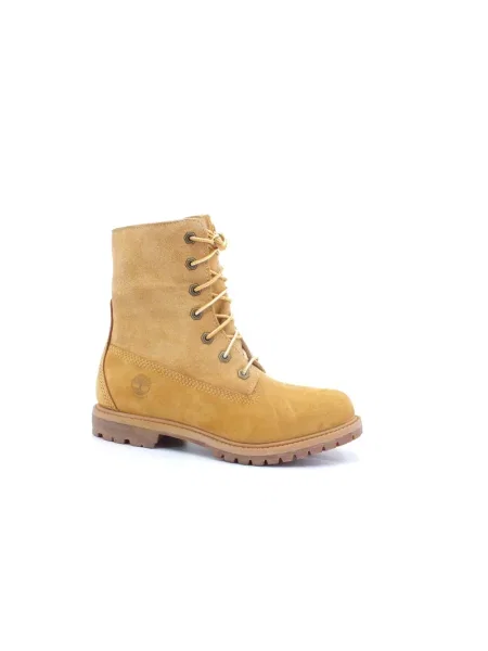 Botki Timberland skórzane typu teddy żółte