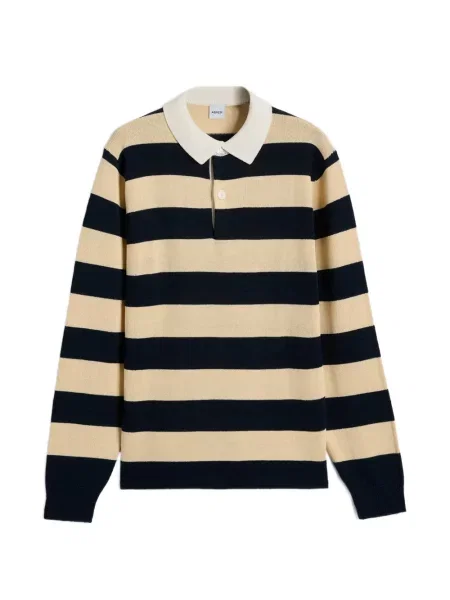 Tricou polo Aspesi cu dungi albastru