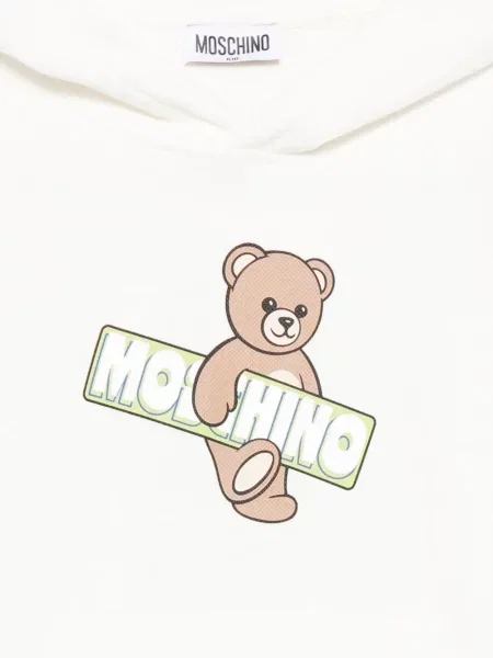 Bluza z kapturem dziecięca Moschino biała