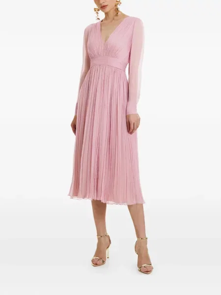 Rochie maxi Framboise până la genunchi de costum roz