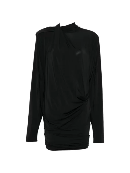 Lung rochie mini Entire Studios drapată negru