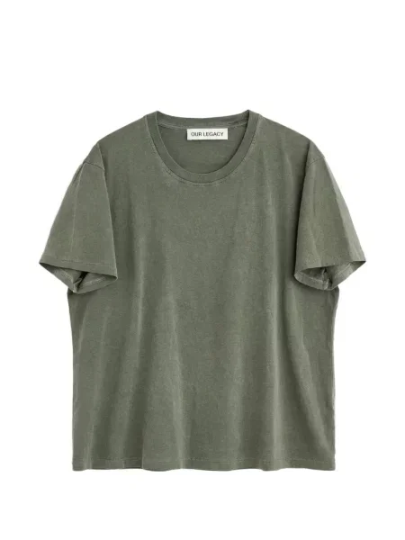 Krótka koszulka Our Legacy zielona