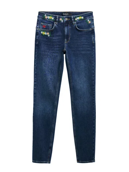 Desigual Jeans albastru noapte / galben / verde alb