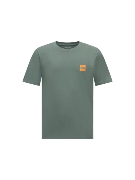 JACK & JONES Tričko JWHBRANDY tmavozelená oranžová