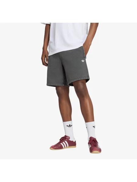 Pantaloni scurți adidas Trefoil Essentials Washed Mid-thigh Fleece Shorts Black L negru