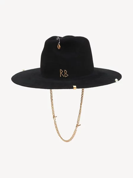 RUSLAN BAGINSKIY Klobúk Fedora Hat čierna
