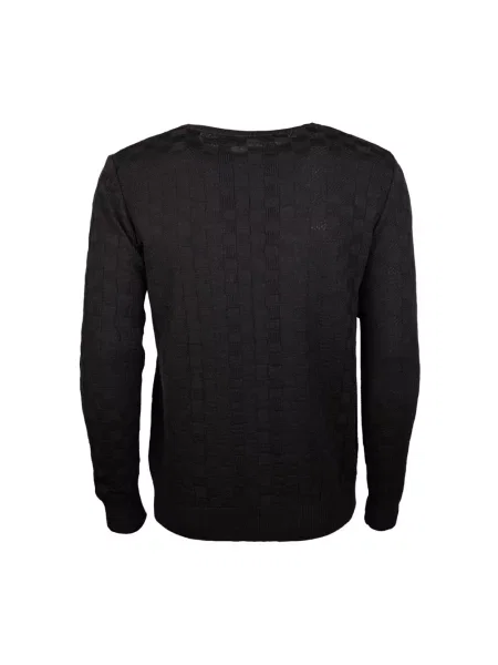 Sweter Xagon Man z okrągłym dekoltem casual czarny