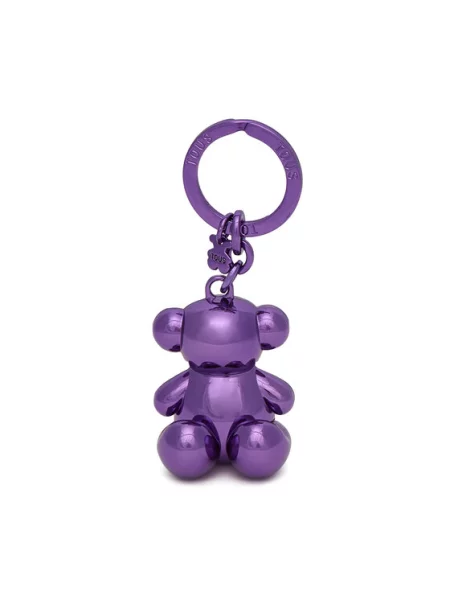 TOUS Obesek LLAVERO METAL BOLD BEAR vijolična