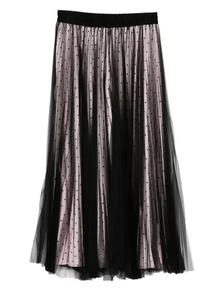 Плисирана плисирана пола Styland на точки от тюл черно