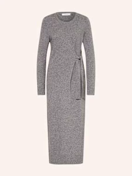 Comma Sukienka Z Dzianiny grau szara