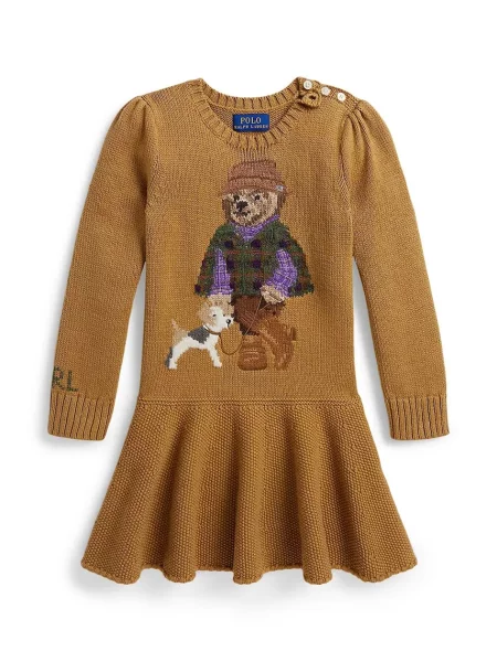 Polo Ralph Lauren розкльошена сукня з бавовною