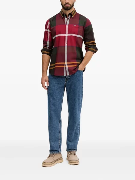 Kockás ing Barbour piros