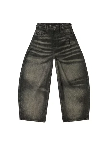 Szerokie jeansy Diesel czarne