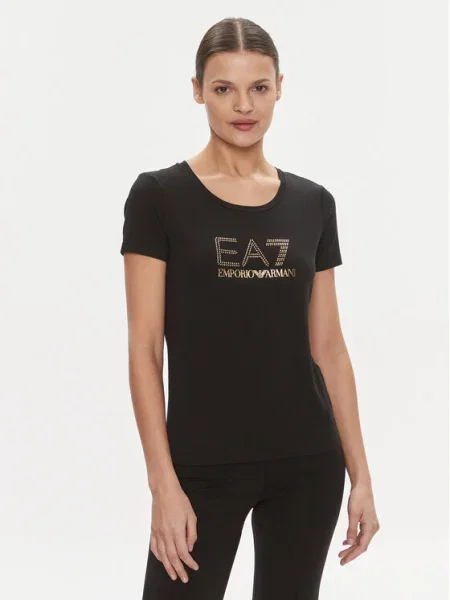 Emporio Armani Póló TJDQZ Skinny Fit fekete