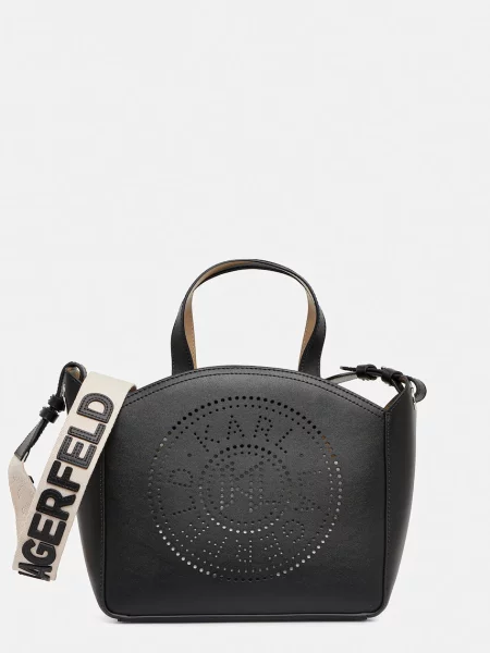 Karl Lagerfeld torebka skórzana czarny