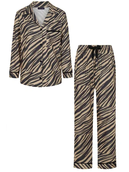 HotSquash Pijama maro cappuccino negru