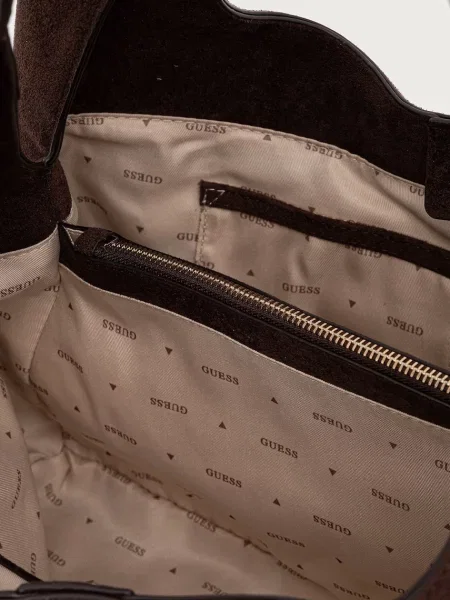 Замшевая сумка шоппер Guess