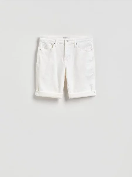 Reserved Pantaloni scurți slim fit din denim alb