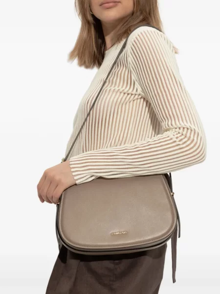 Geanta crossbody Michael Michael Kors din canvas gri