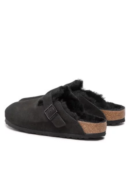 Tenisice Birkenstock od ovčje kože crna