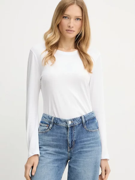 Longsleeve Armani Exchange z długim rękawem biały