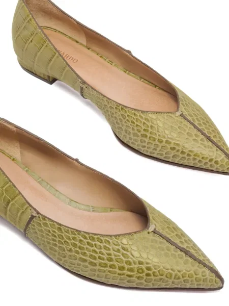 Pantofi cu toc Bernardo de lână fără toc verde