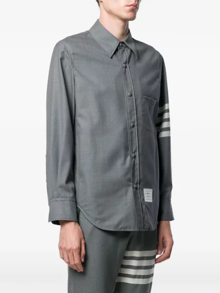 Cămașă Thom Browne de lână gri