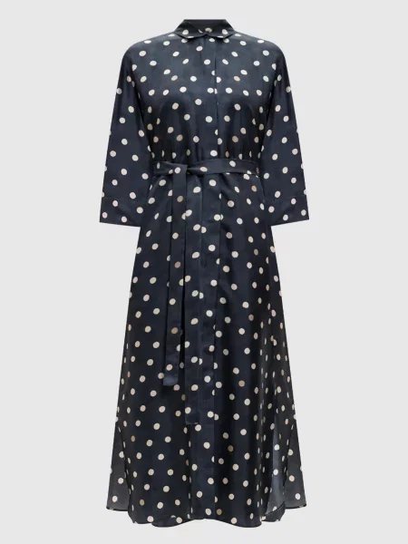 Сукня LEVA із шовку в горох Max Mara синя