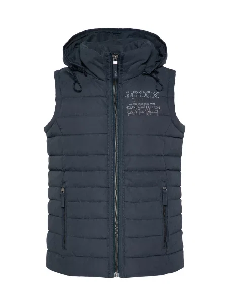 Soccx Vestă albastru noapte gri