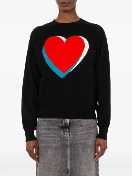 Pulover Love Moschino din cașmir negru