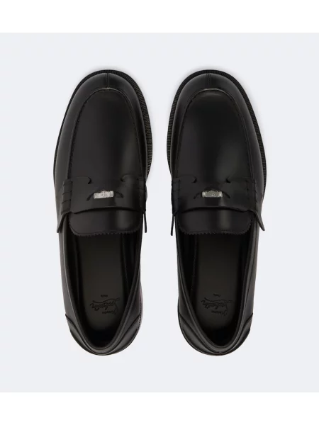 Kožené loafersy Christian Louboutin čierna