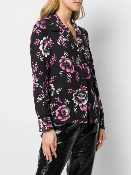 Cămașă Mcq Swallow cu model floral cu imagine negru