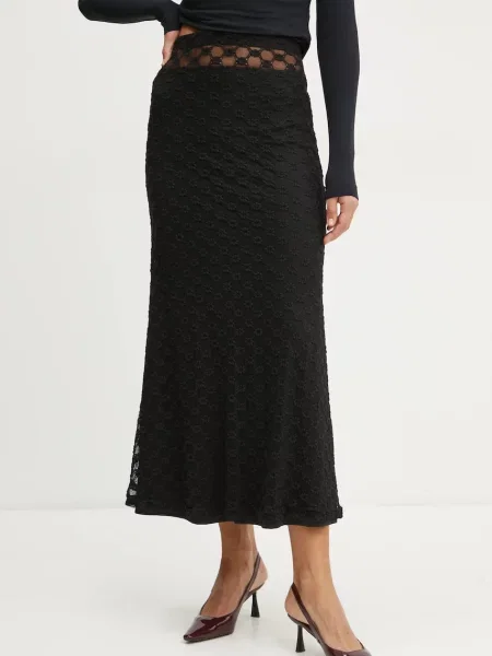 Fusta maxi Bardot negru