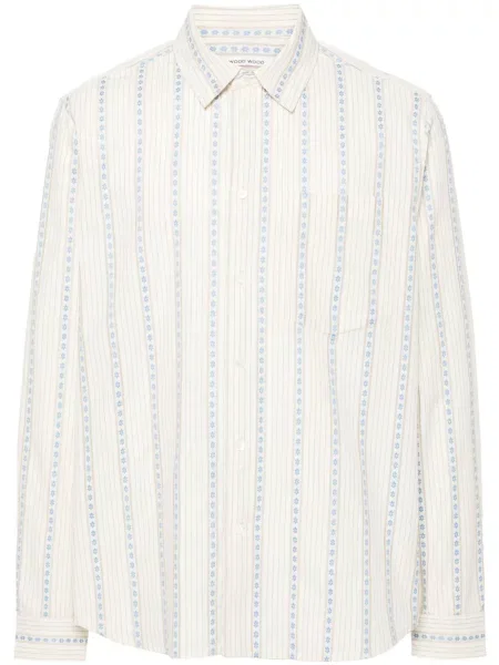 Květinová žakárová košile Wood Wood