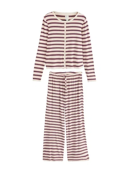 Next Pijama / albastru marin / roşu închis bej