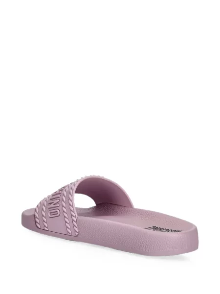 Papuci Love Moschino cu autograf violet
