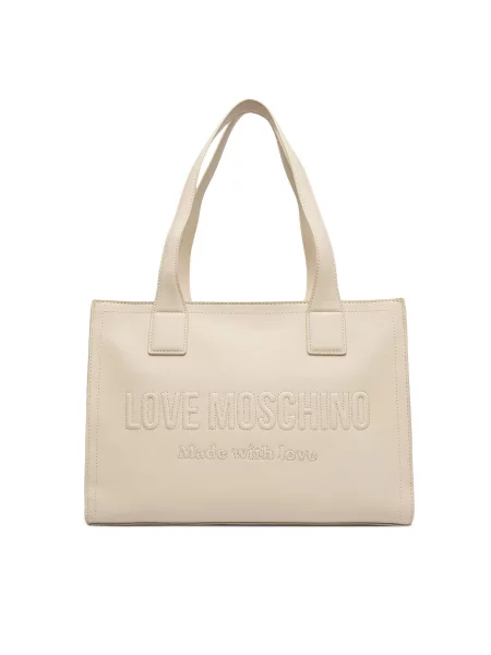 Kabelka LOVE MOSCHINO Écru béžová