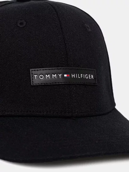 Kapa s šiltom Tommy Hilfiger Logo Patch Canvas Baseball Cap črna