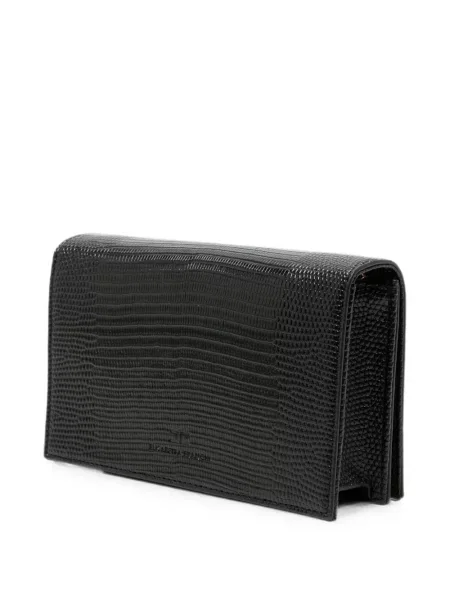 Crossbody kabelka Elisabetta Franchi s autogramem černá
