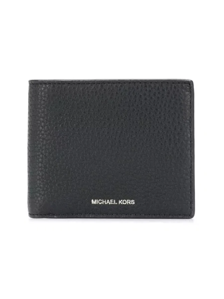 Portfel Michael Kors skórzany z logo czarny