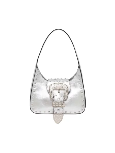 Torebka Moschino skórzana szara