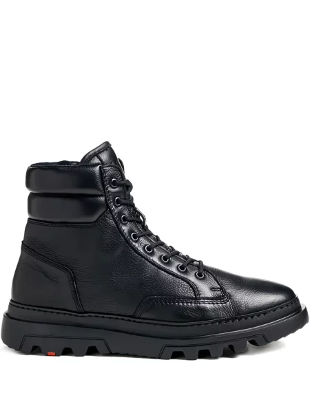 Botine Lloyd cu șireturi din dantelă biker negru