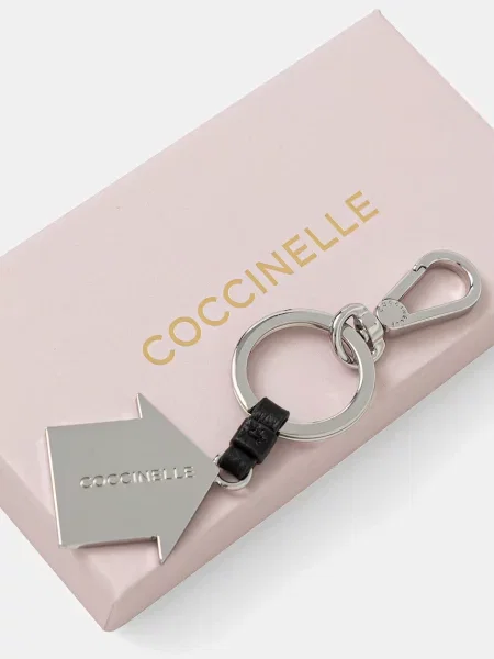 Coccinelle obesek za ključe usnjeni BASIC METAL črna