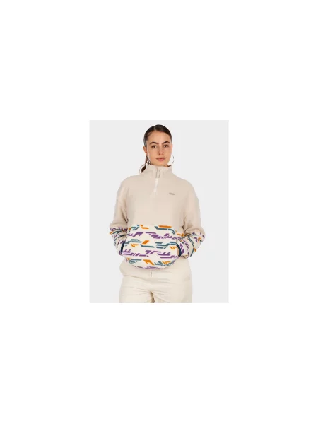 IrieDaily Half Indi Troyer Chalk Kobiety Bluzy i bluzy z kapturem IrieDaily Jasnobrązowy Size: M